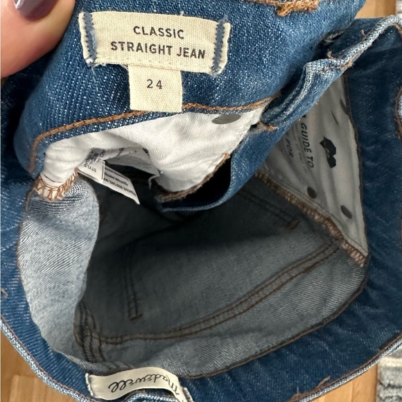 Madewell Classic Straight Jeans Distressed Size 24 high waisted - Picture 6 of 7